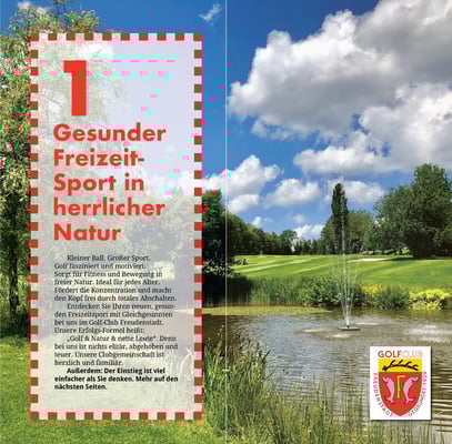 Seite 2-3 vom Golf-Einsteiger-Flyer 2020.