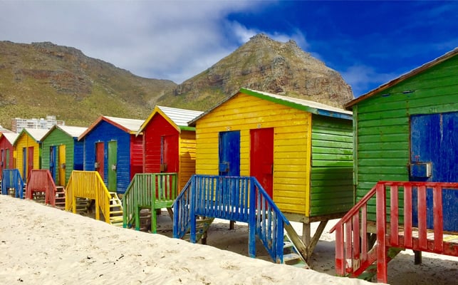 Badehäuschen in Muizenberg