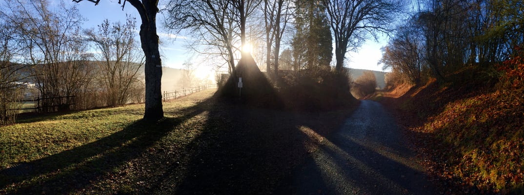 Morgenstimmung an der St. Hilarius-Kapelle.