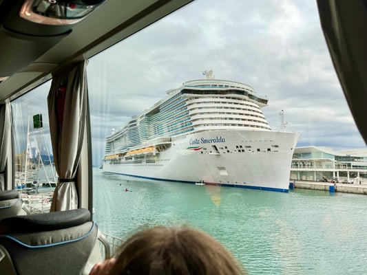 Ein letzter Blick aus dem Bus