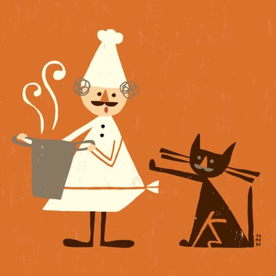 chef & cat