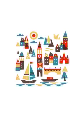 Port town（シルクスクリーン印刷）