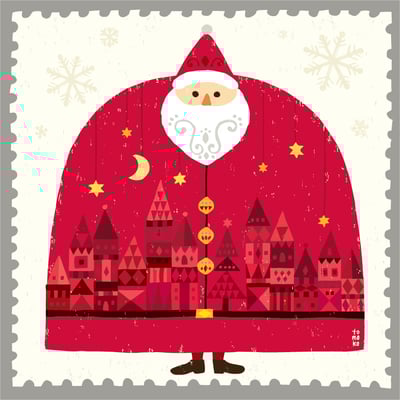 サンタが町にやってきた