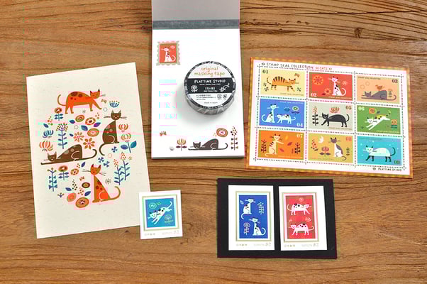 猫切手＆レターセット