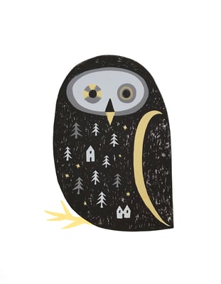 owl（シルクスクリーン印刷）
