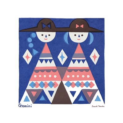 シルクスクリーン  12星座の色彩「双子座」