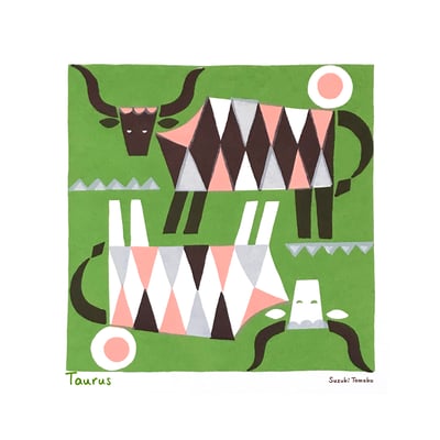 シルクスクリーン  12星座の色彩「牡牛座」