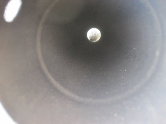 テスト後の排気管内部