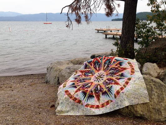 Mariner's Compass - Bernhild Schröder- 2015,  Anleitung von Judy Niemeyer, Quiltworx 