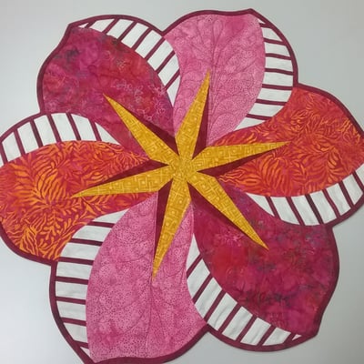 African Violets- Bernhild Schröder 2017, Anleitung von Judy Niemeyer, Quiltworx 