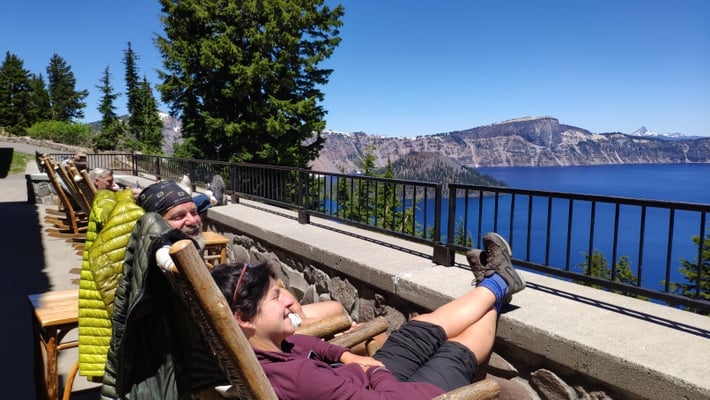Im Crater Lake Resort lassen wir es uns gut gehen