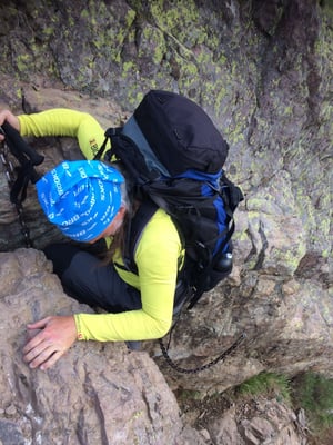 Korsika (2018, GR20) - Aufstieg auf den Monte Cinto (2.706m), 1.200 Höhenmeter müssen auf der Tagesetappe von Haut Asco aus überwunden werden!