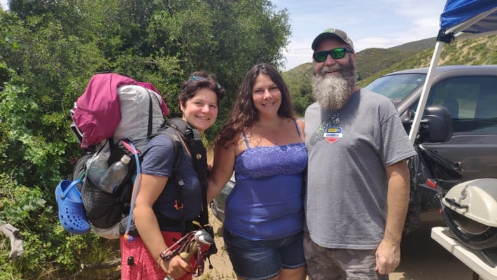 Sabine mit Ann und Dale, Trailangels