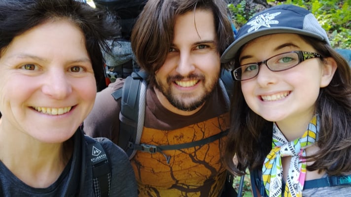 Sabine mit Adam und Eden