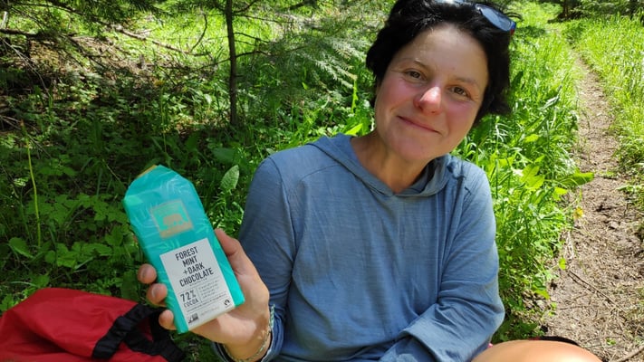 Nachtisch, Mint-Schokolade, die den Regenwald unterstützt