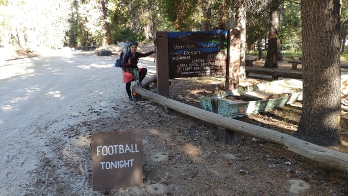 Am Vermillion Valley Resort. Fussball haben wir dort allerdings nicht gesehen ;-)