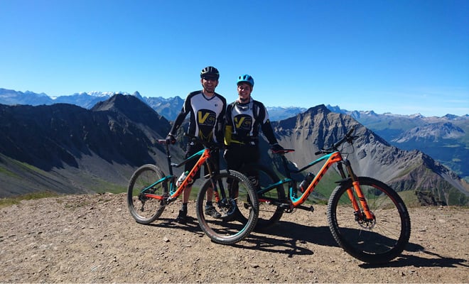 Cedric und Tom auf der Lenzerheide am Scott Event