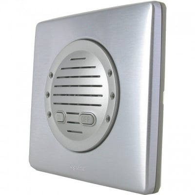 Électricité générale : LEGRAND propose un carillon d'ambiance aluminium avec 3 leds blanches lumineuses de chaque côté qui clignotent avec sonnerie.