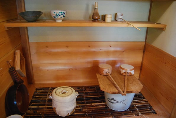 茶室脇には水屋も