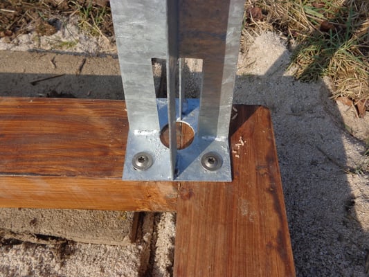 Im Internet Einschlagprofile besorgt und damit die Balken verbunden