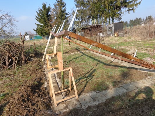 ...tja wie dreht man nun das ganze Gestell, wenn man alleine ist? Peter weiß es :-)
