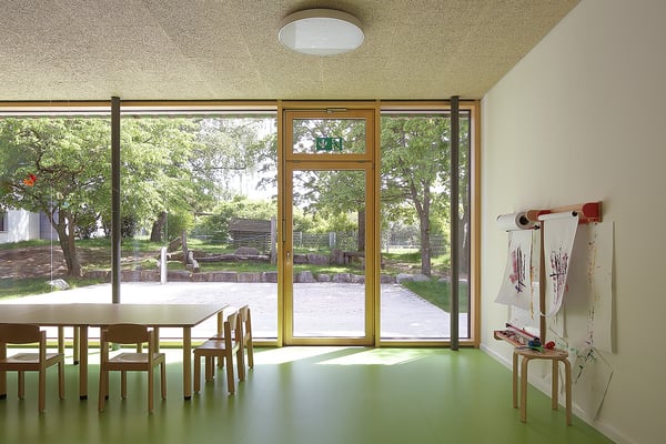 Kinderhaus Hagelloch, Gruppenraum mit Garten