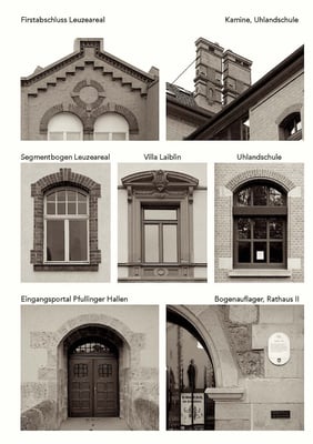 Rathausergänzungsgebäude Pfullingen,  Ableitung der Gestaltungselemente