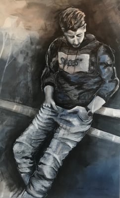 Bei Sich,         Acryl auf Leinwand 50x80 Privatbesitz!