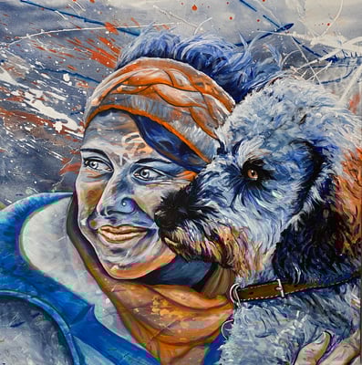 Auftragswerk!  Mixed Media auf Leinwand    90x90