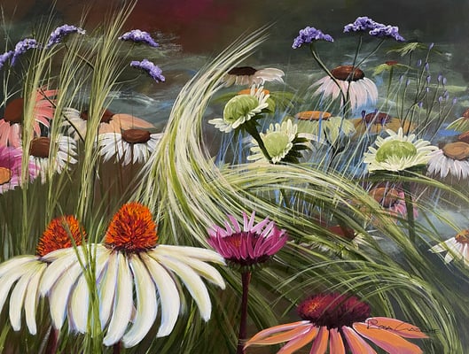 Aus der Tiefe ans Licht       80x60       Acryl auf Leinwand      20221500