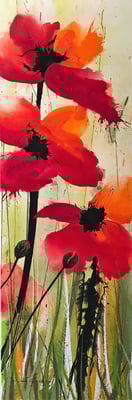 Zauber des Mohns    50x150   Acryl auf Leinwand                20201900