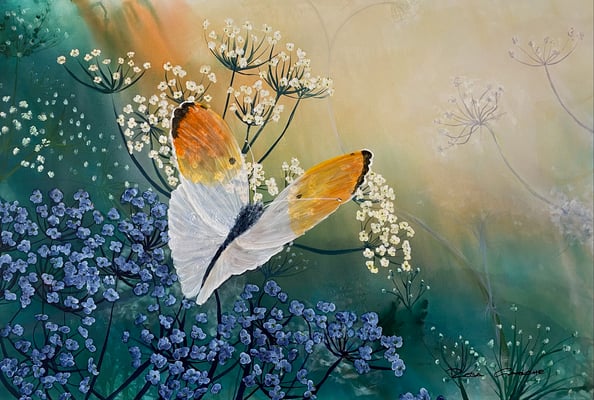 Ein Flügelschlag  120x80. Acryl auf Leinwand.     20253000