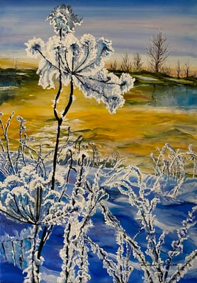 Ruhe vor dem Neuen    50x70     Acryl auf Leinwand               2021990