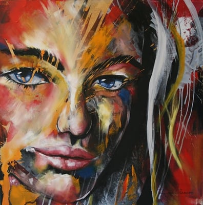 Roter Pfeffer    Mixed Media auf Leinwand  80x80