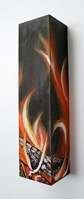 Rundum Licht und Wärme             10x9x40      auf Holzkiste