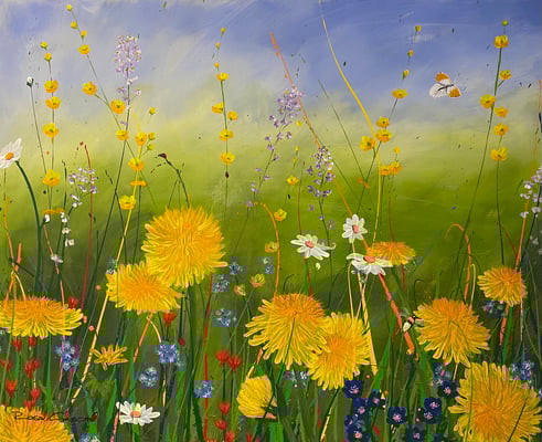 Frühlingsboten  100x80. Acryl auf Leinwand  20251900