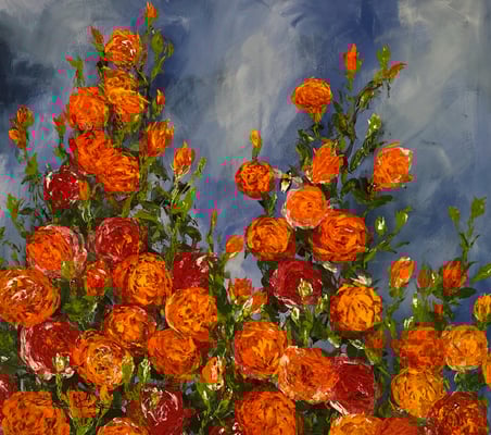 Feuerwerk der Freude     80x70     Acryl auf Leinwand         20241200 