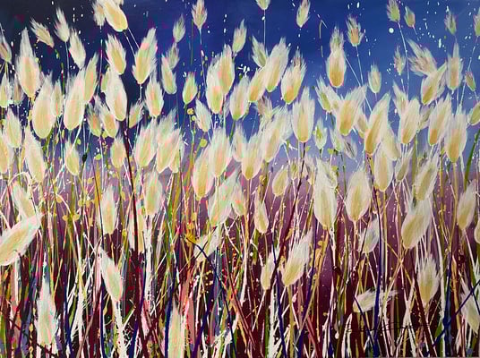 Spiel im Wind   80x60.      Acryl auf Leinwand.  20251200