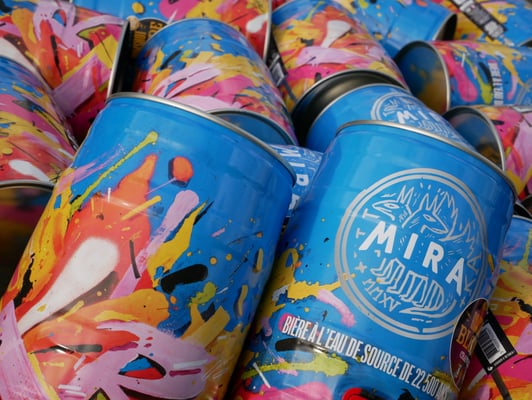 Brasserie MIRA 2020, packaging fûts de bière.