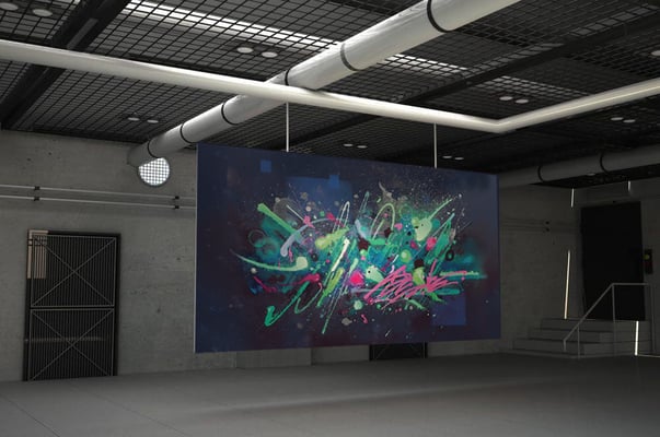 Acrylique sur aluminium, Paris.