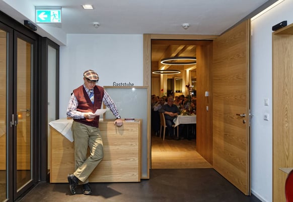 Unterhaltung mit Abwart Veri