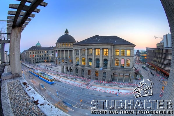 Fotos für Broschüren/Werbung/Web energo.ch by StockerDirect: Eidgenoessisch Technische Hochschule ETH Zürich. Hauptgebäude an der Rämistrasse Zürich. 2011