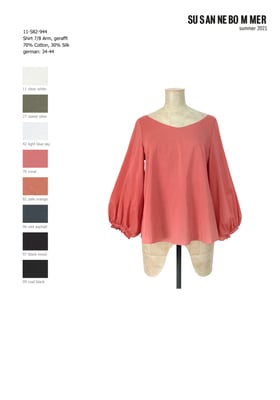 11-582-944, 76 Shirt 7/8 sleeves, coral