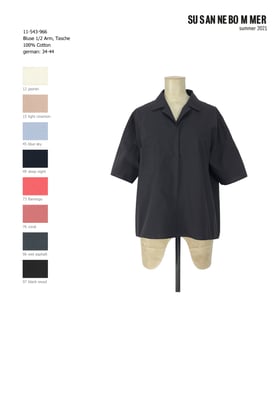 11-543-966, 49 Blouse 1/2 sleeves deep night