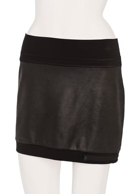 1011-101 Microskirt lederimitat noir