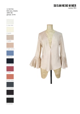 11-522-916, 13 Shirt sexy volants, pebble