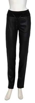 1057-101 Jogger leather jersey black