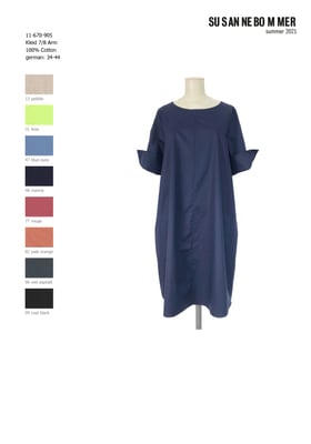 11-670-905, 48 Dress 7/8 sleeves, marine