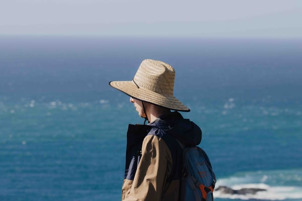 Adrien au Cape Reinga - Nouvelle-Zélande