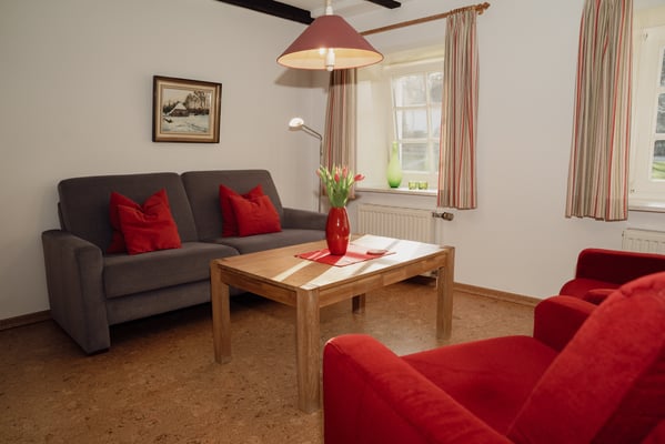 Die Sofaecke aus einer anderen Perspektive.